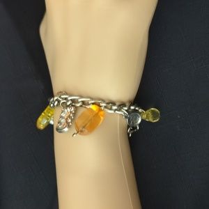 Orange & yellow beaded bracelet